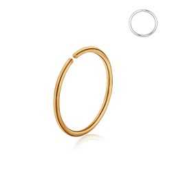 0,8mm - 1,2mm Nasenpiercing Biegering Roségold – 316L Chirurgenstahl PVD