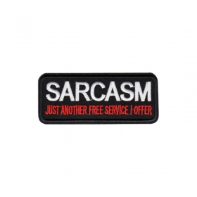 Patch Aufnäher Schriftzug Sarcasm
