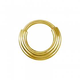 1,2mm Segmentring Clicker Gold Septum 3er Ring PVD
