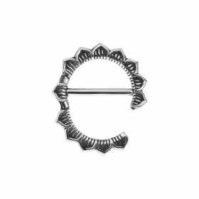 1 Paar Nippel Piercing Clicker Ring silber Lotusblume 1 Paar Nippel Piercing Clicker Ring silber Lotusblume