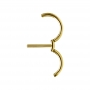 1 Paar Nippel Piercing Clicker Ring gold 24K PVD