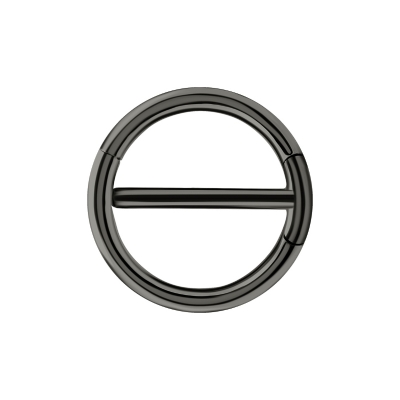 1 Paar Nippel Piercing Clicker Ring schwarz Hämatit PVD