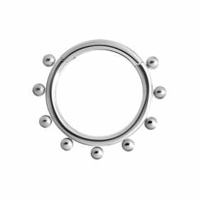 1,2mm Segmentring Clicker Silber Septum Kugeln *8 1,2mm Segmentring Clicker Silber Septum Kugeln *8