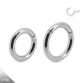 2mm Segmentring Clicker Silber Septum Ring