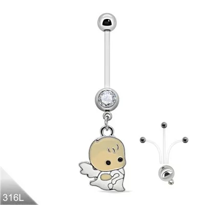 Bauchnabelpiercing Schwangerschaft PTFE Baby