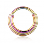 1,2mm Segmentring Clicker Regenbogen Septum 3er Ring