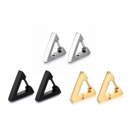 1 Paar Creole Clicker Dreieck in 3 Farben Ohrring