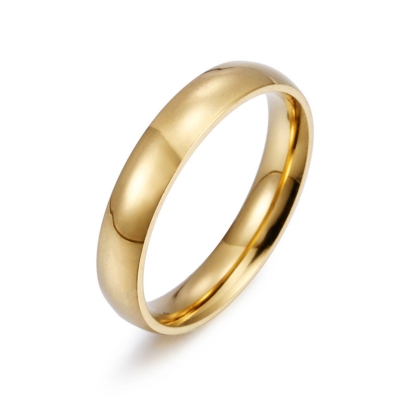 4mm Ring Bandring gold poliert schlicht