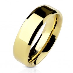 8mm Ring Bandring gold hochglanz