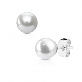 1 Paar Ohrstecker Perle elegant in 5 Größen