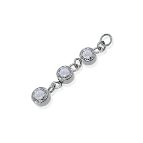Charm Anhänger 3 Kristalle – Chirurgenstahl, für Clicker & Bauchnabelpiercings Charm Anhänger 3 Kristalle – Chirurgenstahl, für Clicker & Bauchnabelpiercings
