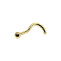1,2mm Titan Nasenpiercing Spirale Gold Ball