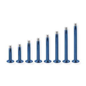 1,2mm - 1,6mm Labretstab Chirurgenstahl Blau – PVD-Beschichtung