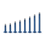 1,2mm - 1,6mm Labretstab Chirurgenstahl blau PVD