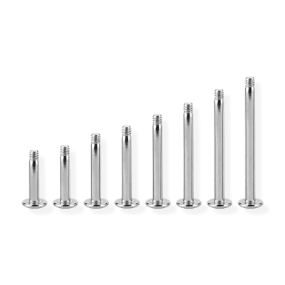 1,2mm Labretstab G23 Titan – Silber, Außengewinde für Schraubkugeln