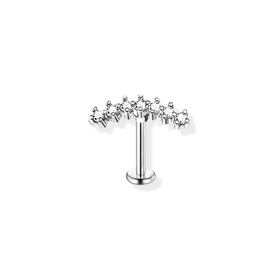 1,2mm Labret Bogen Helix 7 Kristalle 3 Farben Länge wählbar