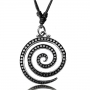 Kette Anhänger Whitemessing Spirale Amulet