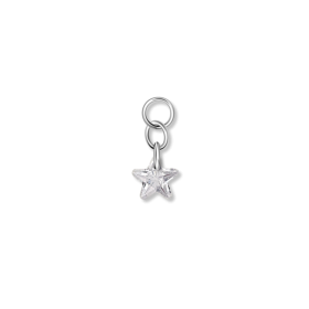 Charm Anhänger "Elegance Star" – Cubic Zirkonia, für Clicker & Piercings