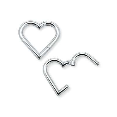 1,2mm Segmentring Clicker Herz – Daith Amelie Heart (verschiedene Farben)