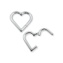 1,2mm Segmentring Clicker silber Herz Daith Amelie Heart