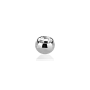 1,2mm*3mm Gewinde Kugel Silber mit Kristall (Farbe wählbar) flach