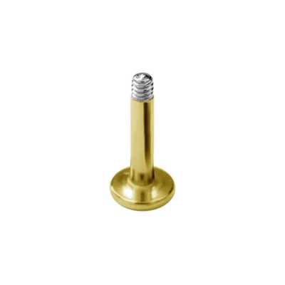 18K Gold 1,2mm Labretstab Aussengewinde 5mm - 9mm