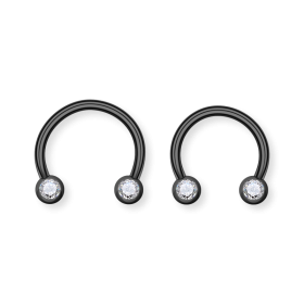 1,2mm Hufeisenring Front Facing Kristall – Stilvoller Look für dein Septum