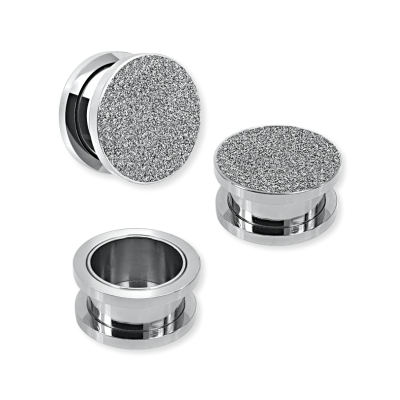 1 Paar Plug Chirurgenstahl Silber – Desert Shine (6-16mm) | Paarweise erhältlich 1 Paar Plug Chirurgenstahl Silber – Desert Shine (6-16mm) | Paarweise erhältlich