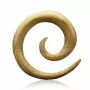 1 Paar Dehnschmuck Spirale Akazie Wood – Expander, 4 mm / 6 mm