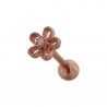 Tragus Helix Blume rosegold PVD