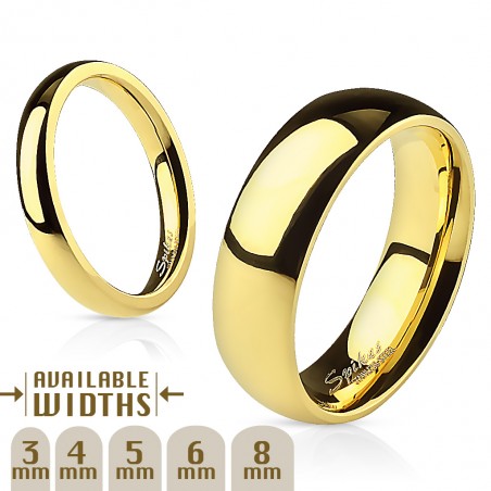 3mm Ring Bandring gold hochglanz