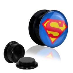 1 Paar Plug Dose Acryl Superman