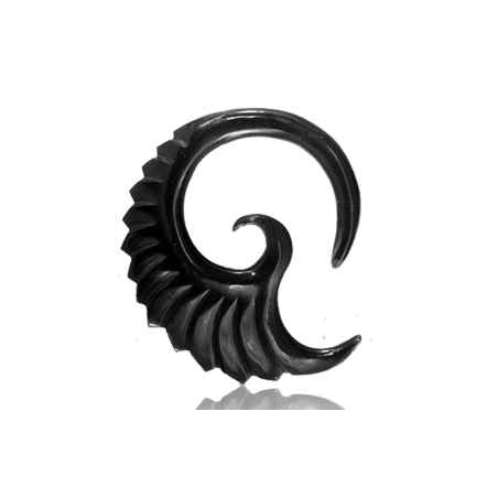 1 Paar Dehnschmuck Spirale Feder Horn