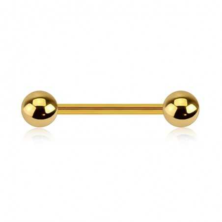 Zungenpiercing Chirurgenstahl Gold PVD – Straight Barbell mit edlem Finish