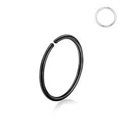 0,8mm - 1,2mm Nasenpiercing Biegering Schwarz – 316L Chirurgenstahl PVD 0,8mm - 1,2mm Nasenpiercing Biegering Schwarz – 316L Chirurgenstahl PVD