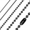Kette aus Edelstahl Kugelkette schwarz 3mm breit
