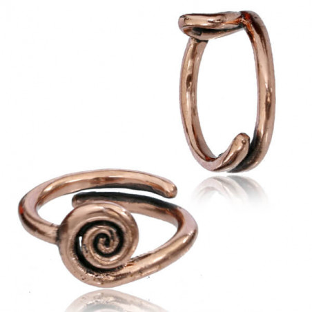 Ring aus Rosemessing One Size Spirale