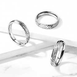 Ring Fingerring silber diagonal cuts Ring Fingerring silber diagonal cuts