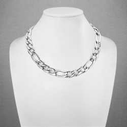 Kette aus Edelstahl Figarokette silber Kette aus Edelstahl Figarokette silber