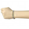 Armband Armkette Edelstahl silber gold 2 Tone