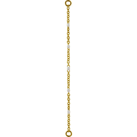 Verbindungskette Charm Clicker Ring Kette Gold Perlen PVD