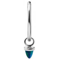 Charm Clicker Ring Anhänger Opal Titan Spike dunkelgrün blau