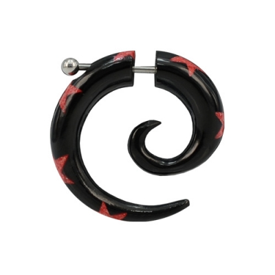 1 Paar Fake Spirale Horn mit Stern Farbe wählbar