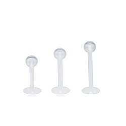 1,2mm Labret PTFE Klar mit Acryl-Kugel – Lippenstecker & Piercing