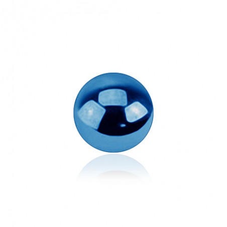 1,2mm - 1,6mm Gewinde Kugel Chirurgenstahl blau Ausatz Ball PVD