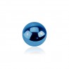 1,2mm - 1,6mm Gewinde Kugel Chirurgenstahl blau Ausatz Ball PVD