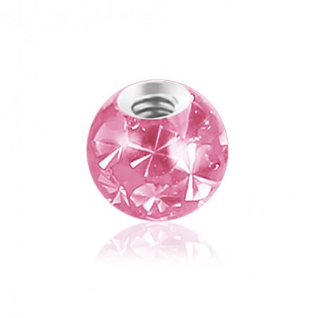 1,2mm - 1,6mm Epoxikugel rosa Shamballa Ball Kugel