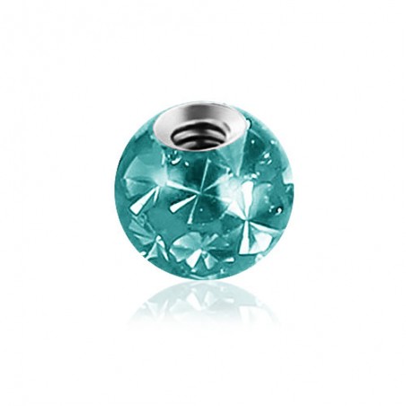 1,2mm - 1,6mm Epoxikugel turquoise Shamballa Ball Kugel