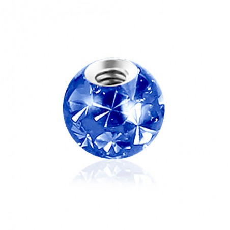 1,2mm - 1,6mm Epoxikugel blau Shamballa Ball Kugel