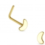 0,8mm Nasenpiercing L-Form gold Mond flach